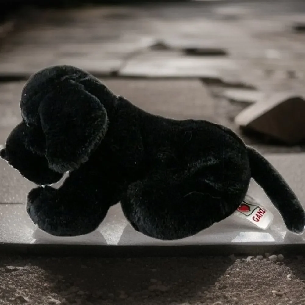 Ganz Webkinz Black Labrador Dog Plush Stuffed Animal No Code